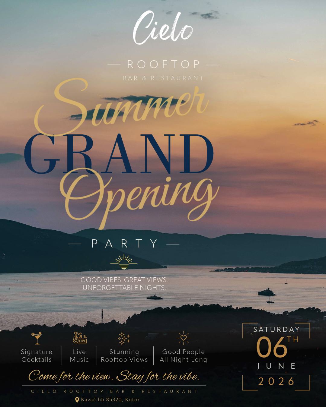 Summer Grand Opening Party 2026 at Cielo